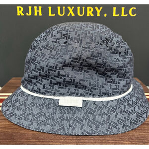 Loewe Navy White Monogram Bucket Hat